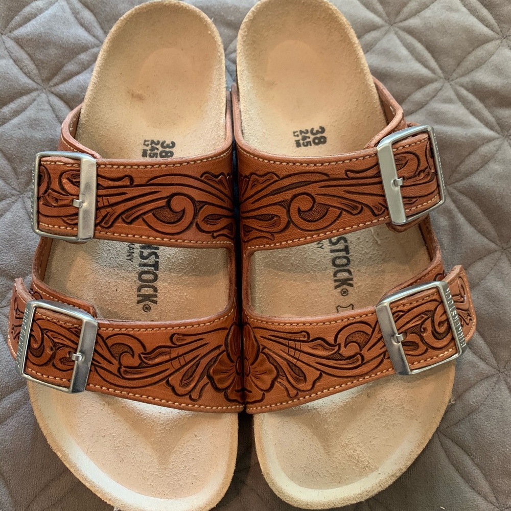 Tooled leather Birkenstock’s